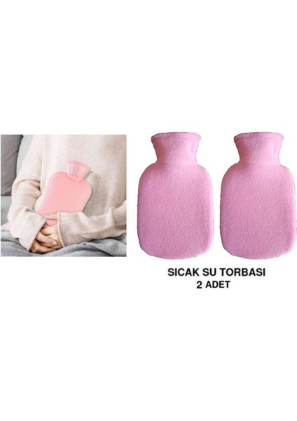 Sıcak Su Torbası 2 Adet,açık Pembe 23X15X2CM 250 ml