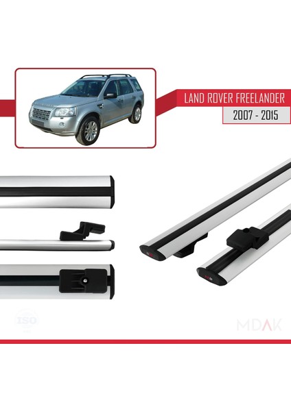 Land Rover Freelander 2 (L359) 2007-2015 Arası ile Uyumlu Basıc Model Ara Atkı Tavan Barı Gri 2 Adet modelleri