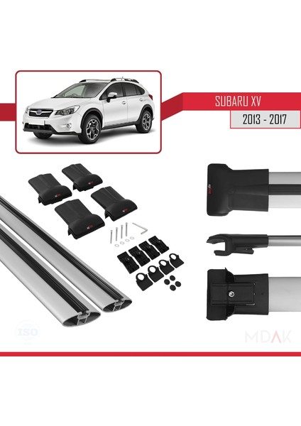 Subaru Xv 2013-2017 Arası ile Uyumlu Fly Model Ara Atkı Tavan Barı Gri 2 Adet indirimleri