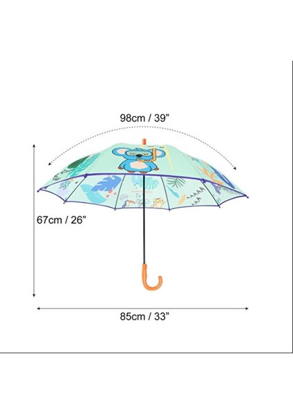 Jungle Friends Çocuk Şemsiye Unisex Koleksiyon 1 Adet fiyatları