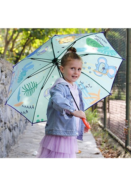 Jungle Friends Çocuk Şemsiye Unisex Koleksiyon 1 Adet modelleri