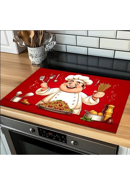 55 cm x 45 cm Jolly Şef ve Makarna Tasarımı Tezgah Üstü Bulaşık Kurutma Matı Bulaşıklık Kurutma Örtüsü fiyatları
