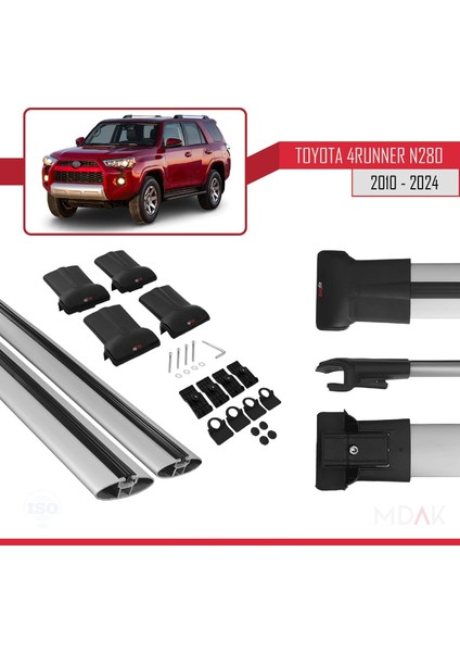 Toyota 4runner (N280) 2010-2024 Arası ile Uyumlu Fly Model Ara Atkı Tavan Barı Gri 2 Adet indirimleri