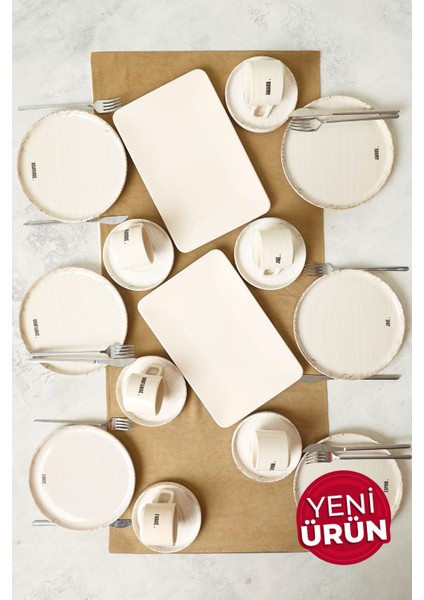 Deep Collection Mottolu Kahvaltı Takımı 20 Parça 6 Kişilik 22650-55