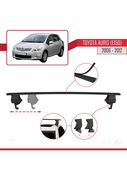 Toyota Auris (E150) 2006-2012 Arası ile Uyumlu Ace-4 Ara Atkı Tavan Barı Siyah 2 Adet modelleri