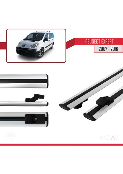 Peugeot Expert 2 2007-2016 Arası ile Uyumlu Basıc Model Ara Atkı Tavan Barı Gri 2 Adet modelleri