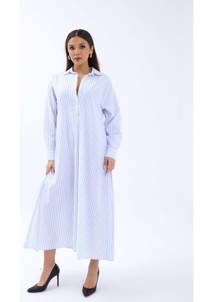 5857 Elbise-Atlanta Çizgili