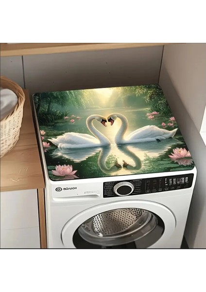 55 cm x 45 cm Kuğu Kalp Tasarımı Tezgah Üstü Bulaşık Kurutma Matı Bulaşıklık Kurutma Örtüsü modelleri
