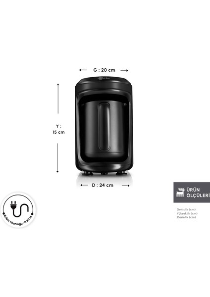 Hatır Hüp 2 In 1 Türk Kahve Makinesi / Filtre Kahve Makinesi Black