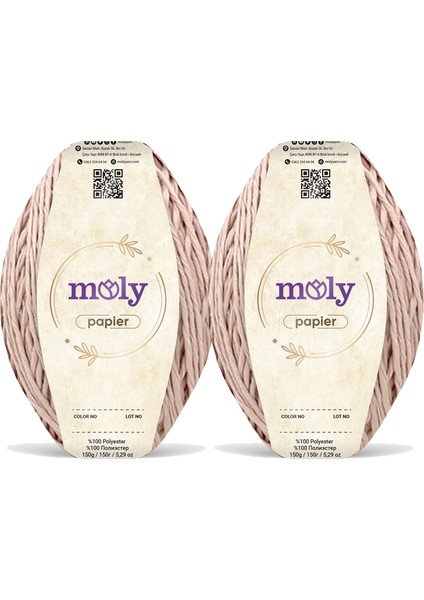 İp 2’li Set – Polyester Şerit Örgü İpi (150 gr / 170 mt x 2)