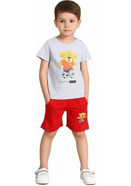 Erkek Bebek Ayıcıklı Pamuklu Şortlu Takım fiyatları