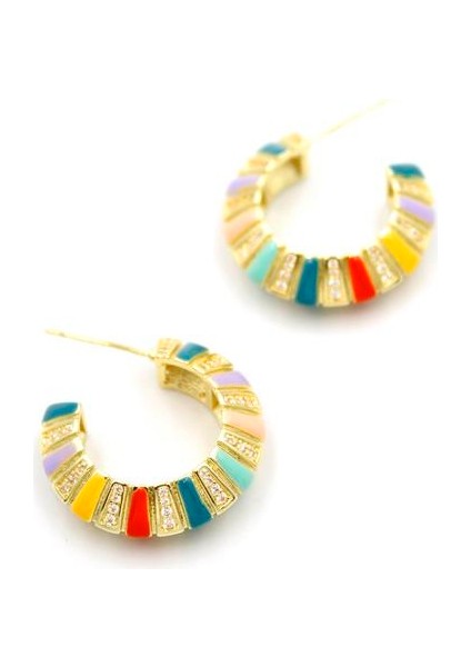 Halka Küpe - Çok Renkli