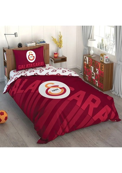 Brf Lisanslı Tek Kişilik Nevresim Takımı Galatasaray Kırmızı Logo
