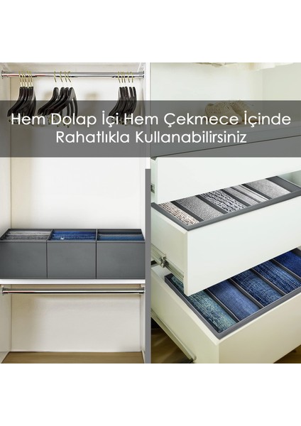 4 Adet 5 Bölmeli Çekmece Içi Düzenleyici, Dolap Çamaşır Düzenleyici, Saklama Kutusu Organizer modelleri
