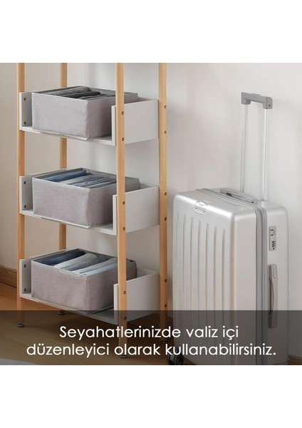 4 Adet 5 Bölmeli Çekmece Içi Düzenleyici, Dolap Çamaşır Düzenleyici, Saklama Kutusu Organizer fırsatları