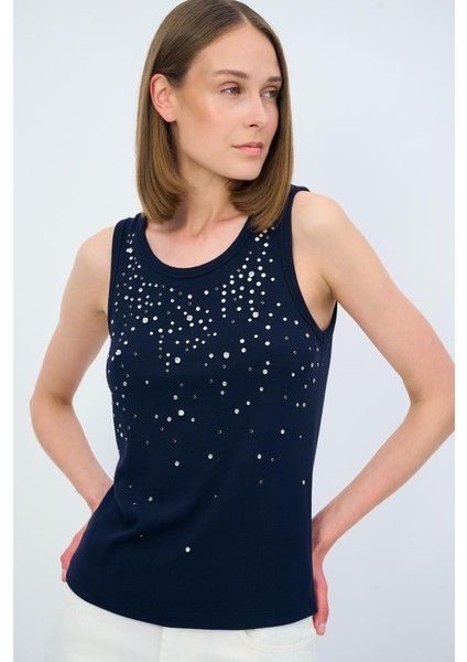 Taşlı Kaşkorse Atlet Lacivert 10245532000 fırsatları