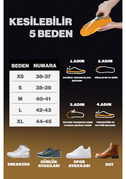 Boy Uzatma Tabanlığı, 3 cm, Gizli Topuk Yükseltici, Ortopedik Destek, Rahat Kullanım