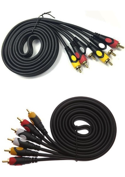 10 Metre 3 Rca To 3rca Ses ve Görüntü Kablosu - Özel Bakır Seri