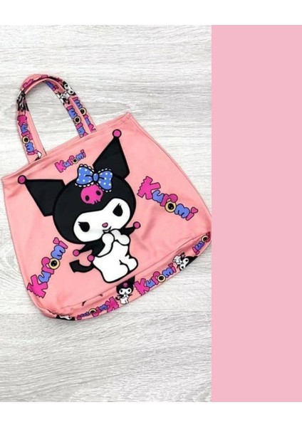 Kız Çocuk Kuromi Baskı Detaylı Plaj Çantası Hediyeli Bikini Alt Üst Takım fiyatları