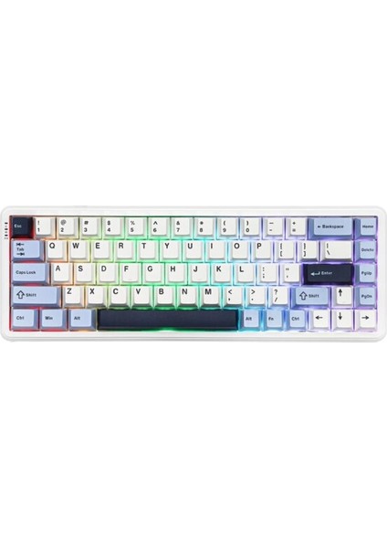 AK680 Max Blue White Front Printed Magnetic Rice Manyetik Switch Rgb Hotswap Mekanik Gaming Klavye
