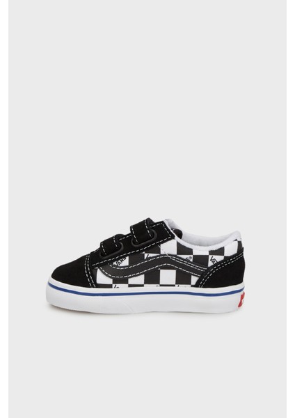 Old Skool V Kareli Cırt Cırtlı Kanvas Sneaker Ayakkabı Unisex Çocuk Ayakkabı VN0009RCBZW1 modelleri