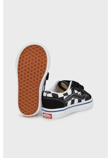 Old Skool V Kareli Cırt Cırtlı Kanvas Sneaker Ayakkabı Unisex Çocuk Ayakkabı VN0009RCBZW1 fırsatları