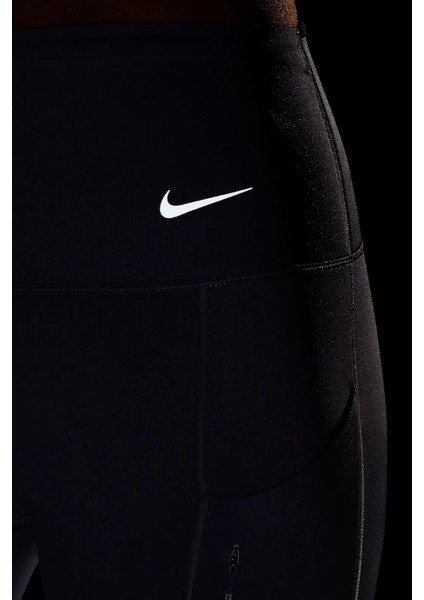 Trainng Go Dri Fit Infinalock High Rise 7/8 Leggings 6 Cepli Toparlayıcı Yüksek Belli Reflektörlü Antrenman Taytı Mor