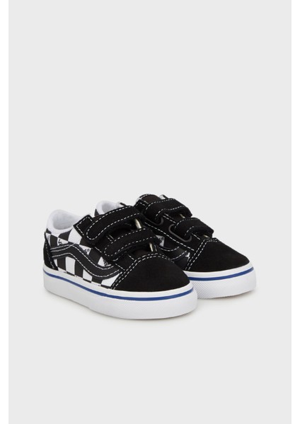 Old Skool V Kareli Cırt Cırtlı Kanvas Sneaker Ayakkabı Unisex Çocuk Ayakkabı VN0009RCBZW1 fiyatları