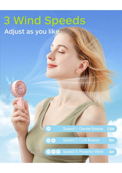 Mini Fan,telefon Tutucu,portatif El Vantilatörü Pembe 9,3X19CM fırsatları
