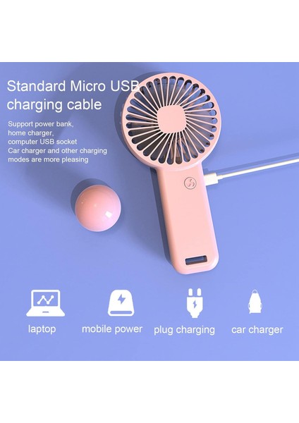 Mini Fan,telefon Tutucu,portatif El Vantilatörü Pembe 9,3X19CM indirimleri