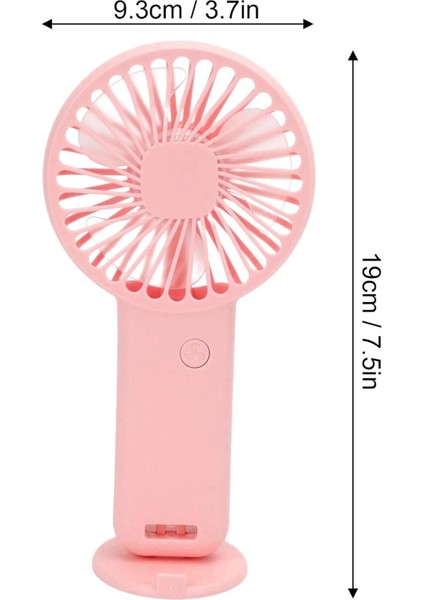 Mini Fan,telefon Tutucu,portatif El Vantilatörü Pembe 9,3X19CM
