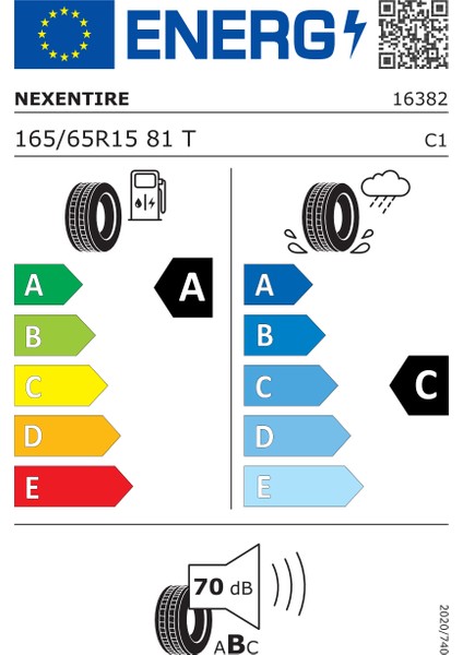 165/65 R15 81T N'blue Hd Plus Oto Yaz Lastiği (Üretim Yılı: 2024)