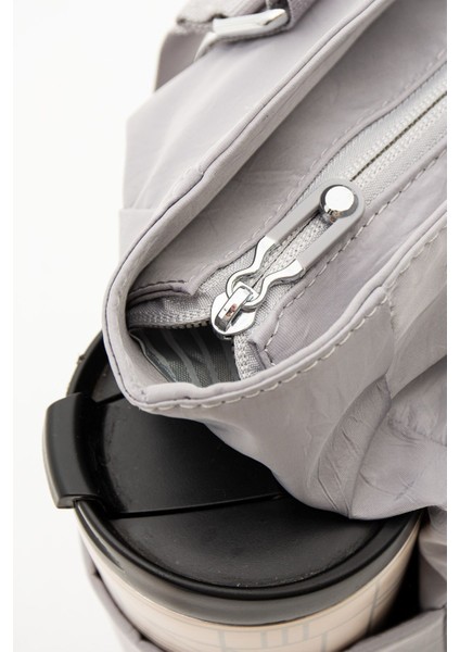 Kadın Çok Gözlü Kullanışlı Suya Dayanıklı Saten Kumaş Çapraz Askılı El ve Omuz Çantası