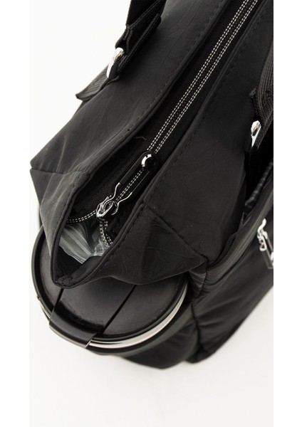 Kadın Çok Gözlü Kullanışlı Suya Dayanıklı Saten Kumaş Çapraz Askılı El ve Omuz Çantası fırsatları