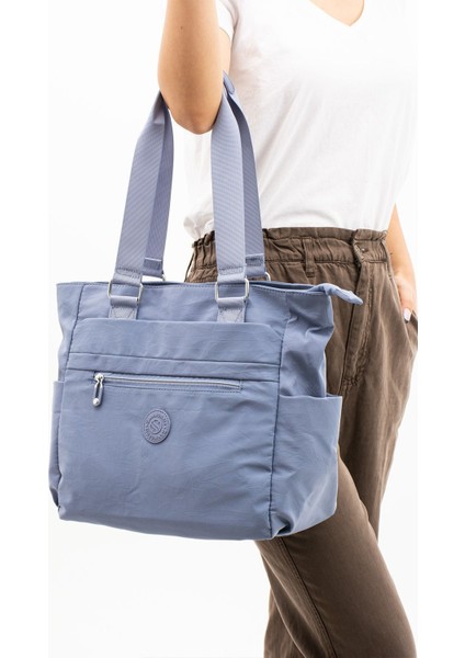 Kadın Çok Gözlü Kullanışlı Suya Dayanıklı Saten Kumaş Çapraz Askılı El ve Omuz Çantası fiyatları