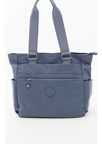 Kadın Çok Gözlü Kullanışlı Suya Dayanıklı Saten Kumaş Çapraz Askılı El ve Omuz Çantası