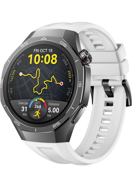 Huawei Watch Gt 5 Pro 46MM ile Uyumlu Özel Tasarım Tokalı Silikon Kordon Kayış - FC1063