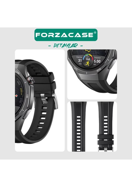 Huawei Watch Gt 5 Pro 46MM ile Uyumlu Özel Tasarım Tokalı Silikon Kordon Kayış - FC1063 fiyatları