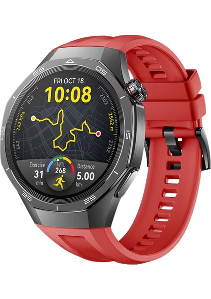 Huawei Watch Gt 5 Pro 46MM ile Uyumlu Özel Tasarım Tokalı Silikon Kordon Kayış - FC1063