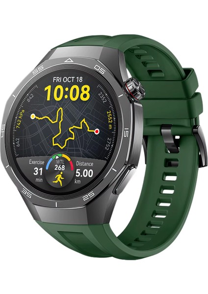 Huawei Watch Gt 5 Pro 46MM ile Uyumlu Özel Tasarım Tokalı Silikon Kordon Kayış - FC1063