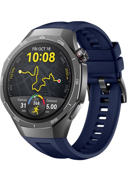 Huawei Watch Gt 5 Pro 46MM ile Uyumlu Özel Tasarım Tokalı Silikon Kordon Kayış - FC1063