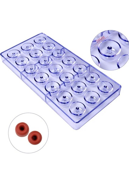 Polikarbon Çikolata Kalıbı Mini Donut Çikolata Kalıbı
