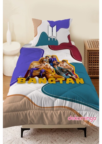 Bts Kamuflaj Bangtan Bebek ve Çocuk Odası Kapitone Yorgan