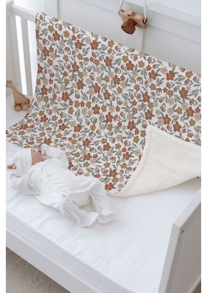 Peluş Çift Yüz Battaniye - Vintage Flower modelleri