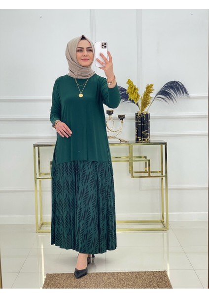 Yaprak Desen Sandy Etekli Takım