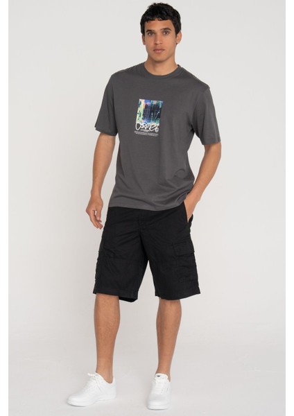 Jack&jones Cole Mateo Cargo Mid Erkek Siyah Şort