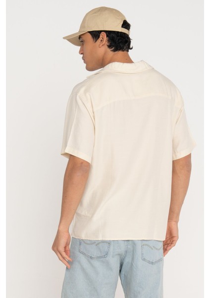 Jack&jones Cabana Varenna Slub Erkek Ekru Klasik Yaka Gömlek modelleri