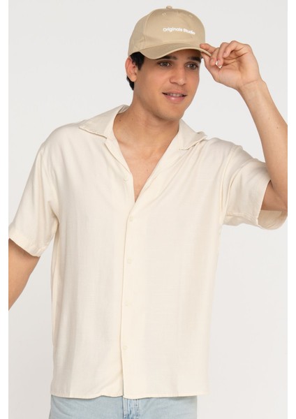 Jack&jones Cabana Varenna Slub Erkek Ekru Klasik Yaka Gömlek fırsatları
