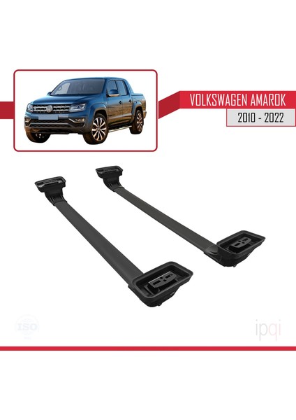 Volkswagen Amarok 2010-2022 Arası ile Uyumlu Ace-3 Ara Atkı Tavan Barı Siyah 2 Adet indirimleri
