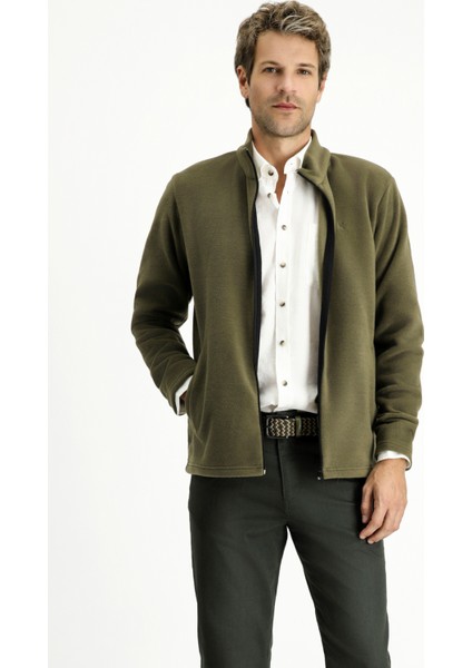 Fermuarlı Polar Sweatshirt